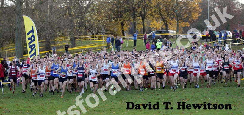 Start of the North East Harrier League, Blaydon.